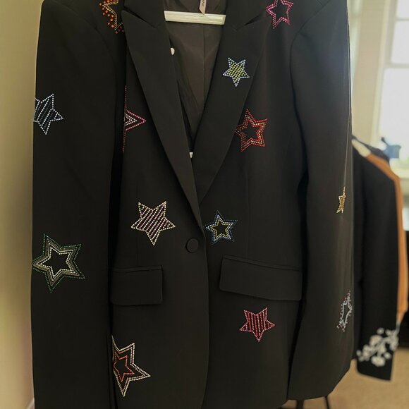 Cinq A Sept- Rhinestone Star Cheyenne Blazer - Picture 1 of 3